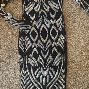 Cute Black and silver sequence dress
